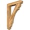 Ekena Millwork Olympic Arts and Crafts Rough Sawn Bracket w/ Offset Brace, Western Red Cedar, 6"W x 30"D x 42"H BKT0604X30X42OLY03RWR - alternate 1